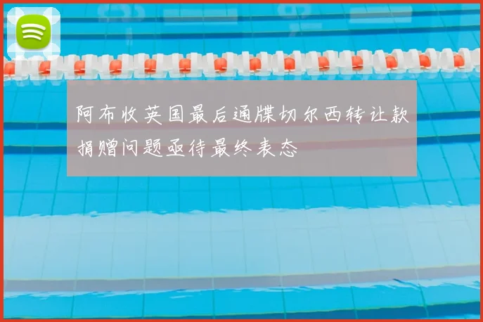 阿布收英国最后通牒切尔西转让款捐赠问题亟待最终表态